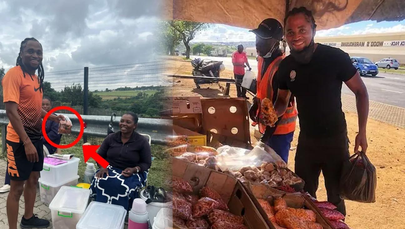 Look What Siphiwe Tshabalala Was Spotted Doing As He Sent A Message South Africans