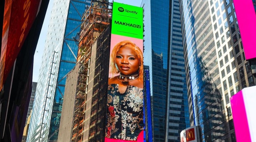 Makhadzi takes New York Times Square billboard